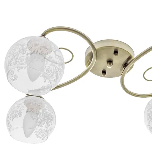 Люстра стельова Brille E27 60W BZ (LK-587C/4) - фото 2