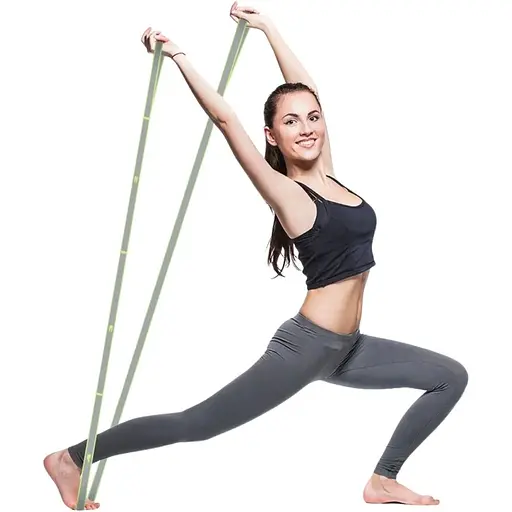 Резинка для фитнеса с петлями Gymtek 86,5х4см зеленая - фото 5