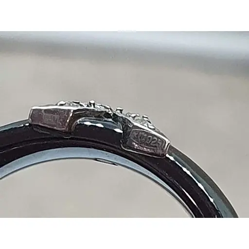 Срібне кільце Aurora з керамікою і фіанітами. С1015Ч 19,5 - фото 5