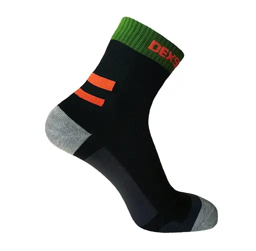 Носки водонепроницаемые Dexshell Running DS645BOR Черные с оранжевым (размер S)