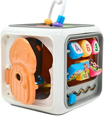 Музыкальный развивающий куб WToys 25462 – украинская озвучка, песни, сказки, загадки, стишки, звуки животных,цифры, подсветка  - фото 2