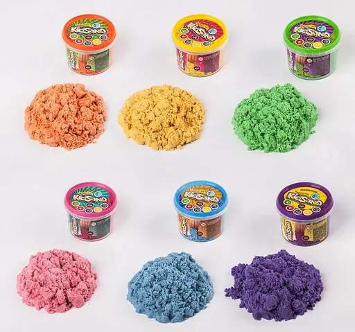 Кінетичний пісок "KidSand" KS-01-06 Danko Toys, банка 400г (4820186076387) МІКС - фото 1