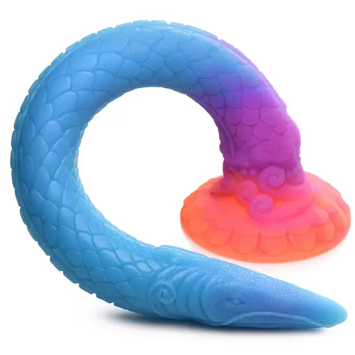 Анальный фаллоимитатор Creature Cocks Glows In The Dark Makara 46.4 см мульти - фото 2