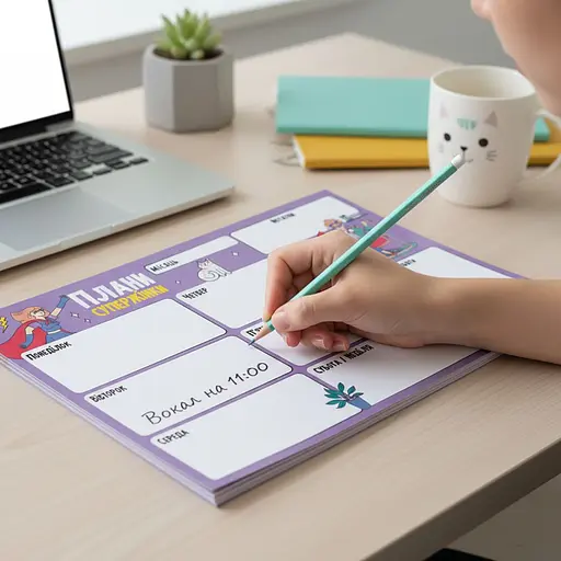 Планер недельный Vladi Toys VT9212-03, 20х14,3 см, 54 листа, украинский - фото 2