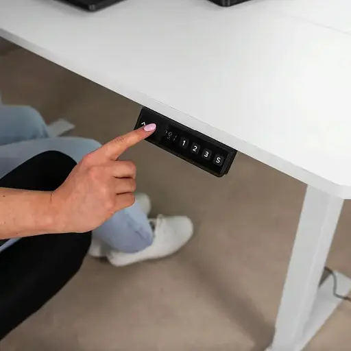 Компьютерный стол с регулируемой высотой Di Volio Rapalo белый - фото 4