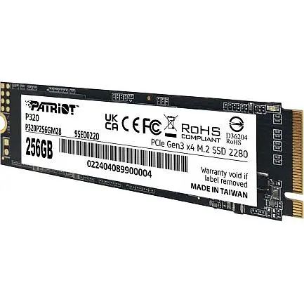 SSD диск Patriot P320 256GB M.2 2280 PCIe Gen 3.0 x4 NVMe TLC (P320P256GM28) - фото 2