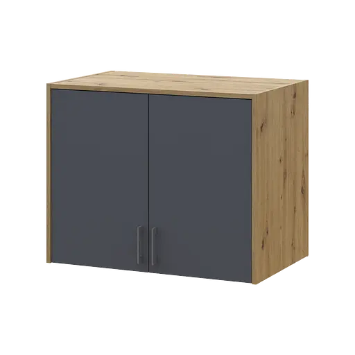 Антресоль висока Doros Ронді Дуб Артізан/Графіт 2 ДСП 82х52х65 (41516180)