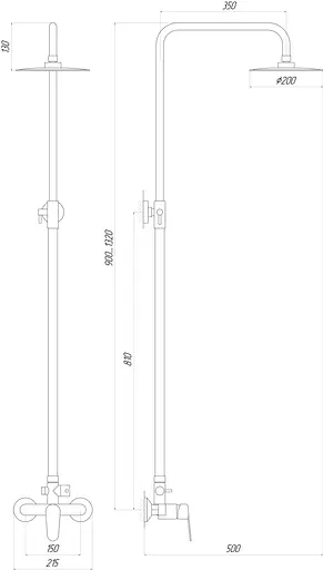Душова система Topaz Zara TZ 13702-H37, Хром - фото 7