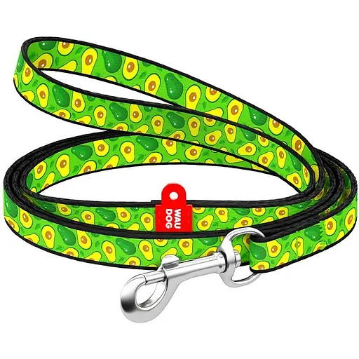 Повідець для собак Waudog Nylon нейлоновий, малюнок "Авокадо"