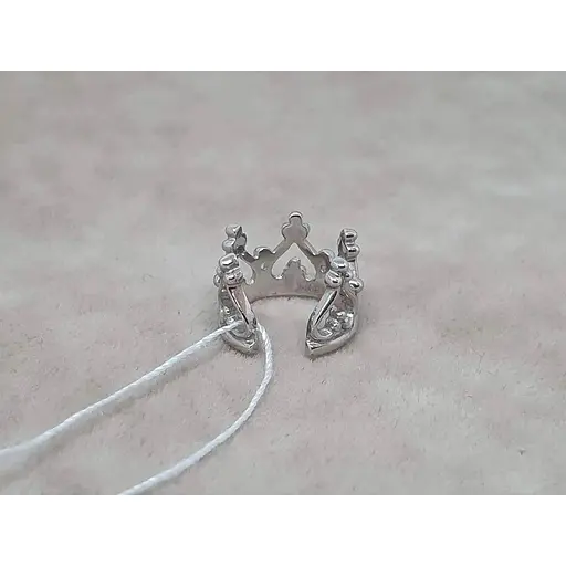 Серебряная серьга-кафф на хеликс Ирий Корона. 4760 - фото 3