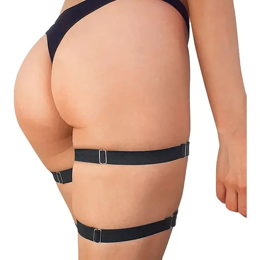 Гартери на ногу із натуральної шкіри Art of Sex - Kristina Leg Garters (2 шт.) - фото 2