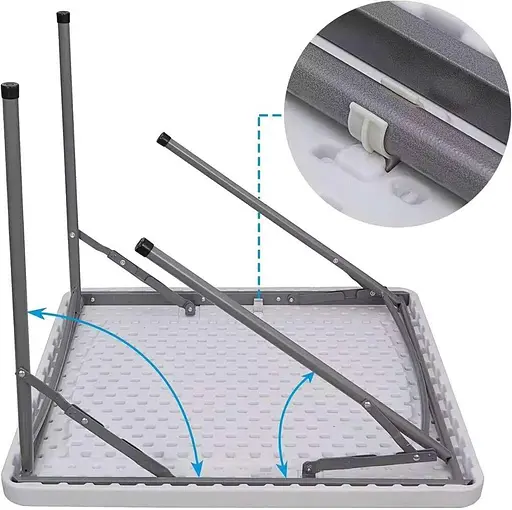 Стол раскладной SpringFun квадратный 88 см нагрузка 150 кг многофункциональный компактный для туризма - фото 6