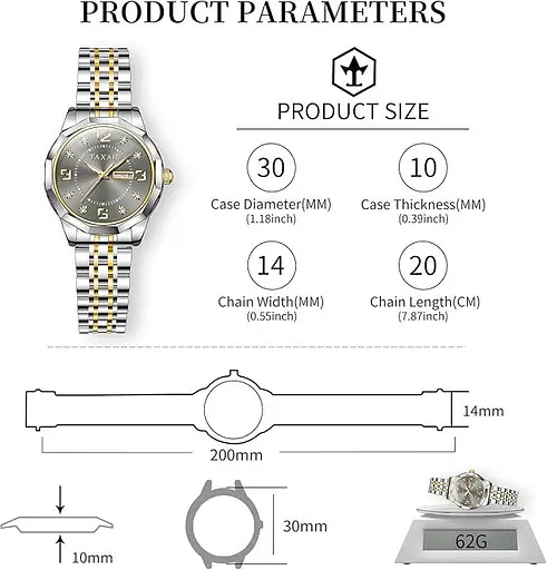 Жіночий водонепроникний аналоговий годинник із неіржавкої сталі для маленьких зап'ястків, розкішний годинник із діамантами - фото 3