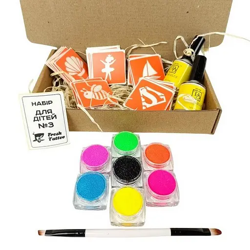 Набір для біо-тату Для дітей #3 - неон set-kids-3-neon