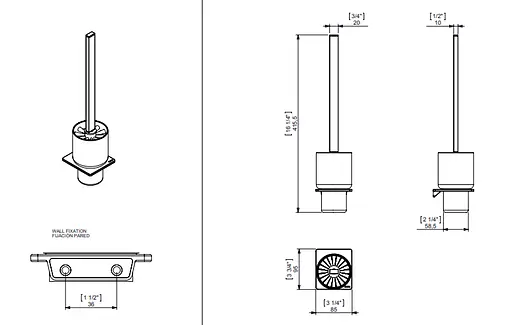 Йоржик для унітазу Sonia S-Cube/S2 White 172535, Білий - фото 3