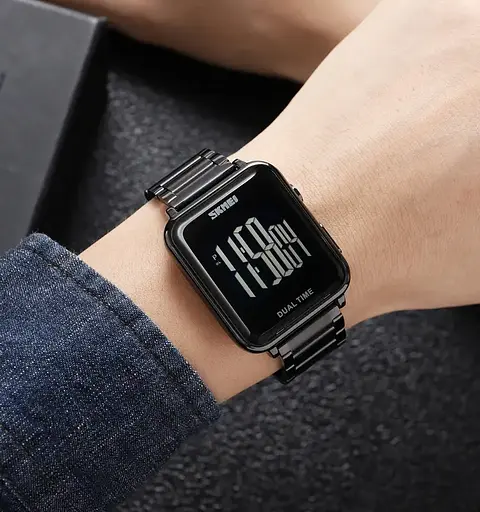 Мужские наручные классические часы Skmei 1852 (Черные) - фото 9