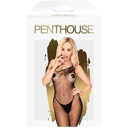 Бодистокинг на одно плечо Penthouse - Fancy Dope Black S/L - фото 3