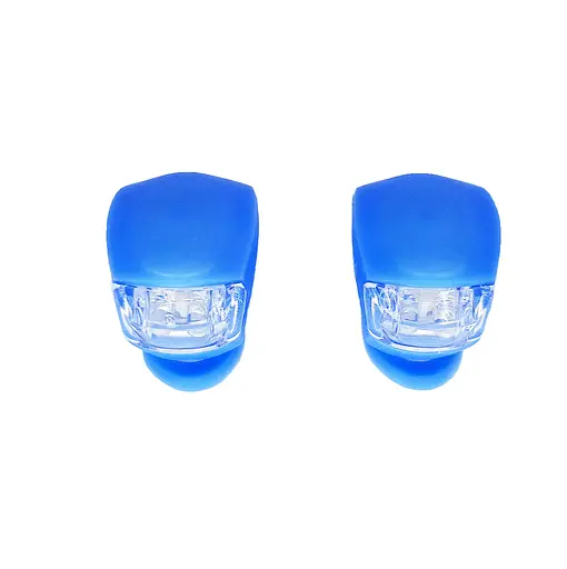 Мигалка LED белый и красный свет силиконовый синий корпус лягушка (G0001491)