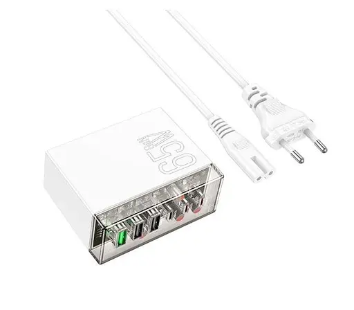 Зарядний пристрій 6 виходів Hoco N36 Fuerza six-port charger 65W - фото 6