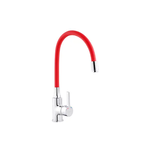 Смеситель для кухни с гибким изливом Ibergrif M22112-1 CV028493 Красный - фото 1