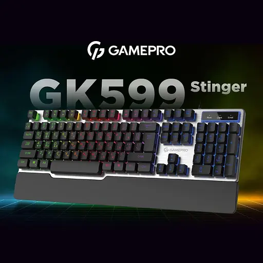 Клавіатура GamePro GK599 Stinger RGB USB Silver (GK599) - фото 3