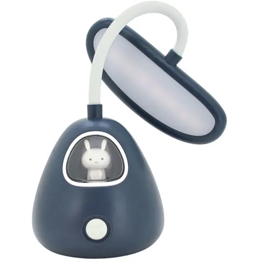Настільна лампа-нічник Voltronic Rabbit LD-3053 гнучка 3 режими 4.2V 300mAh microUSB 3 години роботи 25 см 200 г Dark blue Box