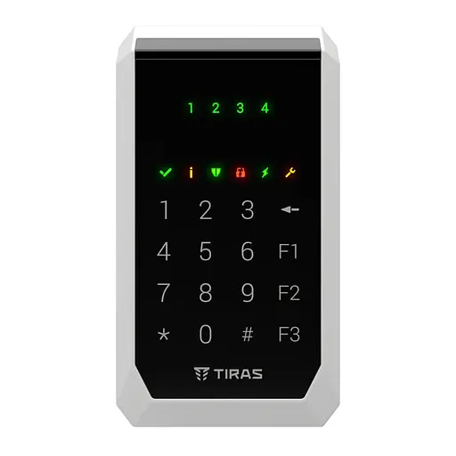 Клавіатура Tiras K-PAD4+ Black на 4 індикатори зон з вбудованим зчитувачем NFC/Mifare (21-00026) - фото 4