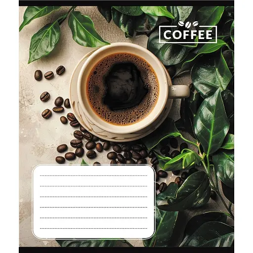 Зошит загальний "Кавові зерна" Leader 048-590111K-2 в клітинку, 48 аркушів - фото 1