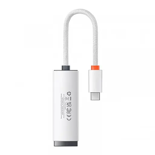 Адаптер - внешняя сетевая карта Baseus Lite Series Type-C to RJ45 LAN Port (100Mbps) WKQX000202 белый - фото 2