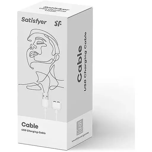 Зарядка (запасной кабель) для игрушек Satisfyer USB charging cable White - фото 3