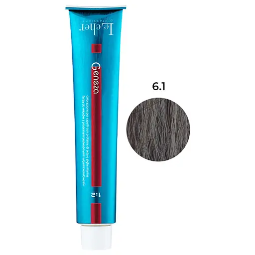 Профессиональная стойкая аммиачная крем-краска для волос Le Cher Geneza 6.1 с протеинами шелка 100 мл - фото 1