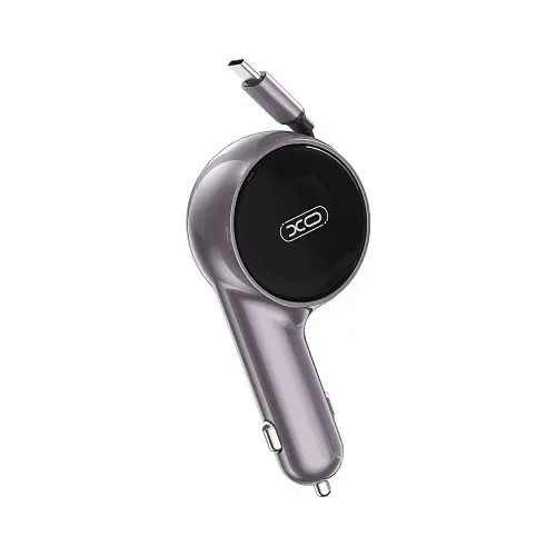 Автомобильное зарядное устройство XO CC65 2-in-1 with Retractable Car Charger Фиолетовый - фото 7