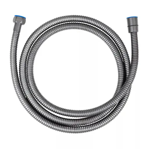 Душовий шланг 180 см збройова сталь Wezer WKR-008-180GG, Графитовый хром - фото 1