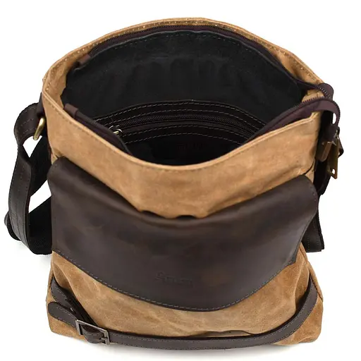 Чоловіча шкіряна сумка через плече TARWA 27х31х8 см sum0026668 - фото 8