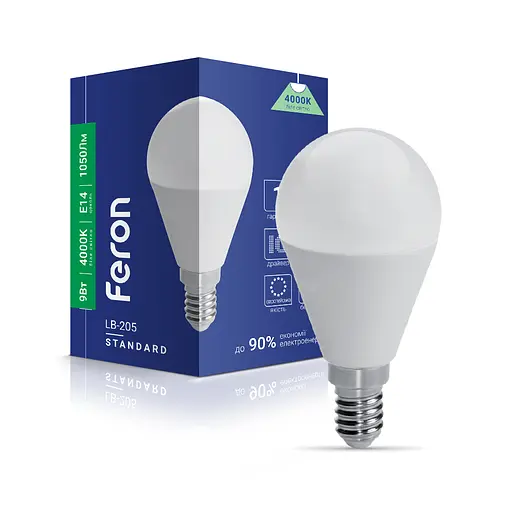 Світлодіодна лампа Feron LB-205 9 Вт E14 4000K - фото 1