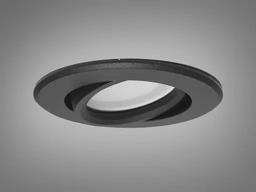 Круглий поворотний точковий світильник серія Аluminium, чорний - фото 2