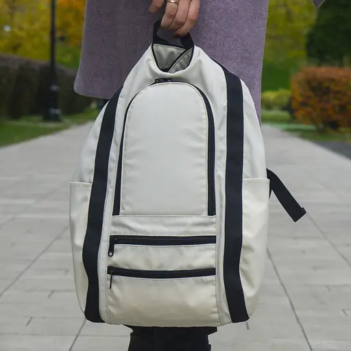 Рюкзак-антивор OOLOO Капля 45х27х14 см, кремовый 2710 - фото 8