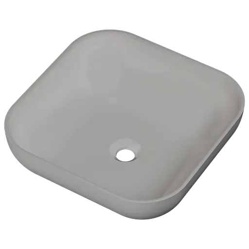 Раковина глянцева накладна Amidicon Atlant 45 450x450 з литого каменю ATLANT_45_HL, Білий - фото 2