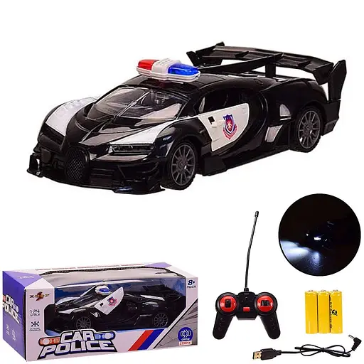 Машина на радіокеруванні, поліцейська, 26x14x10.5 см, 869-24J-1 (В асортименті) - фото 2