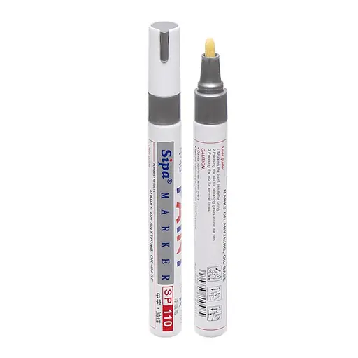 Масляный маркер "Paint" Bambi SP-110 водостойкий Серебряный - фото 1