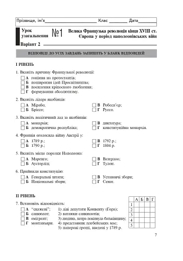 Всесвітня історія. Зошит для уроків узагальнення. 9 клас - фото 8