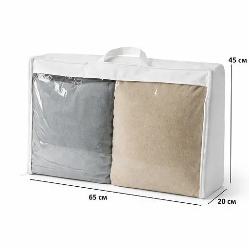 Набір сумок-органайзерів ORGANIZE для речей М 3 шт (білий) - фото 3