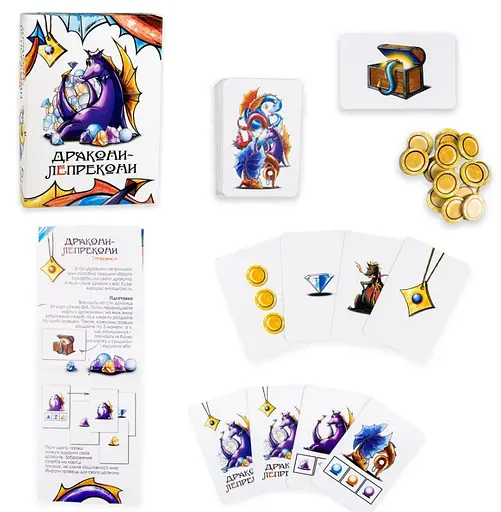 Настільна гра Дракони-Леприкони, розважальна, Стратег (українською)