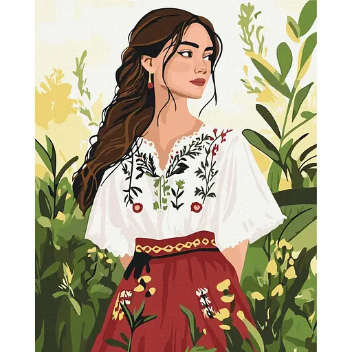 Картина за номерами на підрамнику Brushme Мелодія вишивки