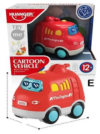 Машинка HE 0537-5 "Пожарная машина", звук, свет, в коробке (6900048090077) - фото 3