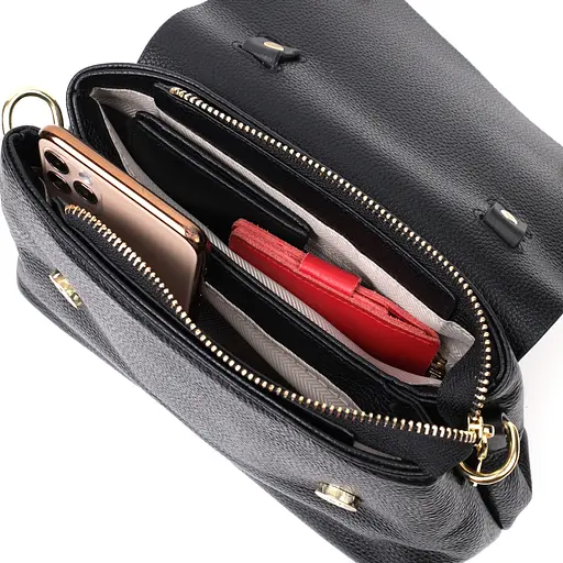 Кожаная сумка женская Vintage 25.5х17х9.5 см sum0024668 - фото 6