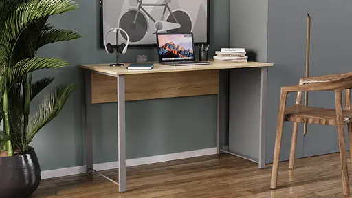 Комп'ютерний стіл Ferrum-decor Курт 75x140x70 сірий ДСП Дуб Сонома 16мм (FRD-101878)