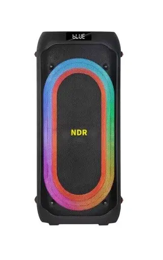 Портативна музична Bluetooth колонка з караоке мікрофоном NDR-717 50 W з LED-підсвіткою і 2 бездротовими мікрофонами - фото 1