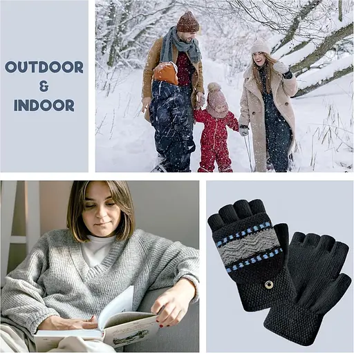 Рукавички з підігрівом USB для жінок та чоловіків, рукавички для підігріву рук для набору тексту, рукавички без пальців - фото 7