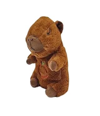 Плюшева іграшка "Капібара" 853-3, нічник, підсвічування, дихання, "білий шум", колискові мелодії, в коробці (6978735250035) Коричневий - фото 1